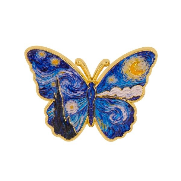 Producto - Pin Arte - Mariposa obra Van Gogh - La noche Estrellada