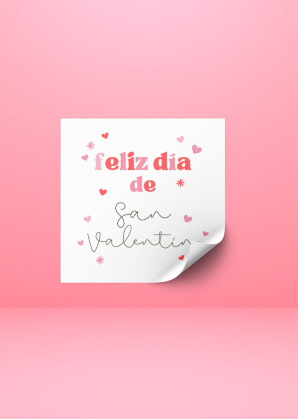 Producto - Adhesivo San Valentin:  X35 UND (4X4) TEMATICA C4