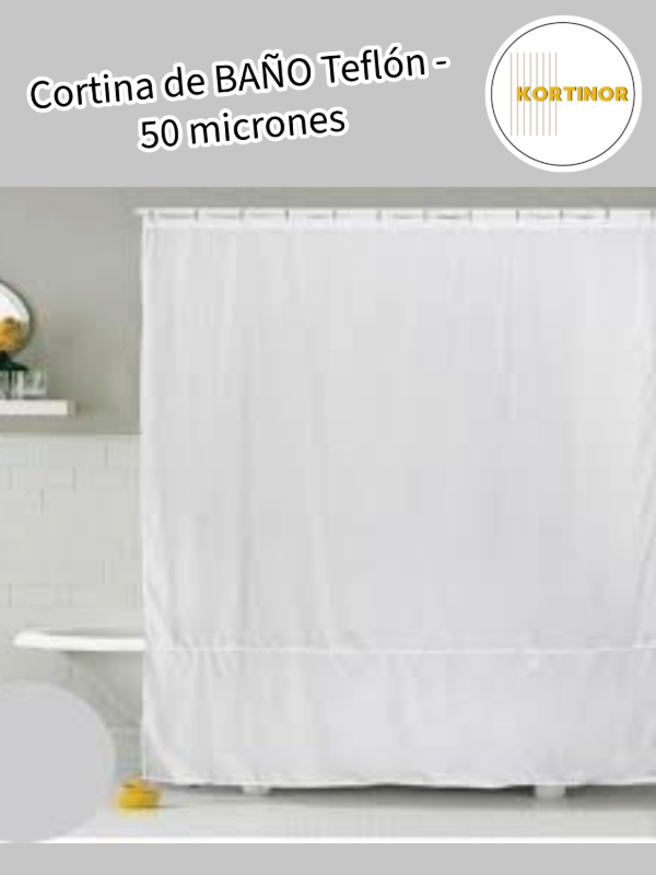 Producto - Protector CORTINA DE BAÑO Teflón 50 Micrones