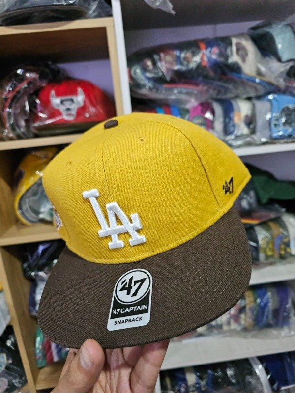 Los Angeles Dodgers 50th Anniversary '47 Captain Snapback marrón — imagen 2