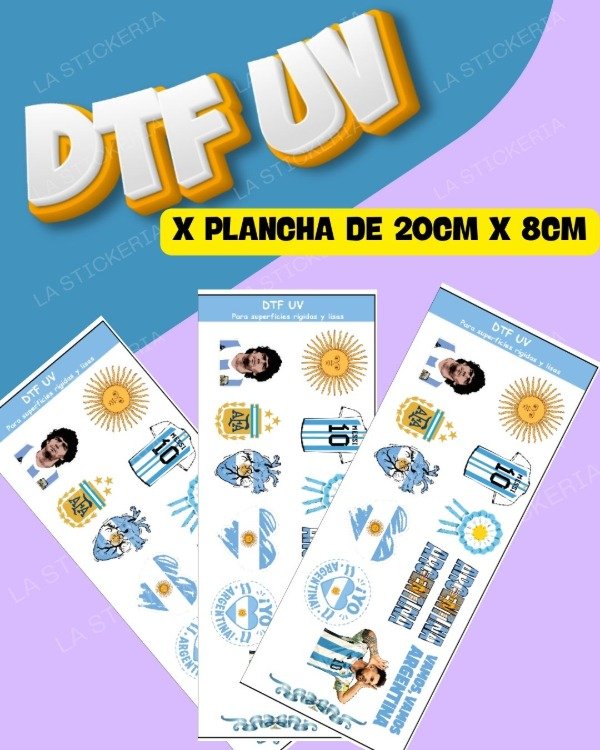 Producto - DTF UV PLANCHA X UNIDAD 20CM X 8CM - ARGENTINA