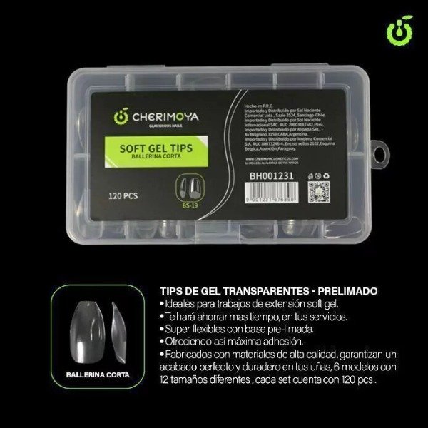 Producto - CHERIMOYA TIPS SOFT GEL BALLERINA CORTA