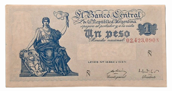 Producto - 1 Peso Moneda Nacional (Bosio - Gomez Morales) Bott.1842 VF+