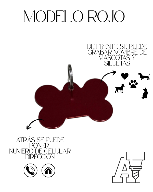 Producto - PLACA MASCOTA ROJA