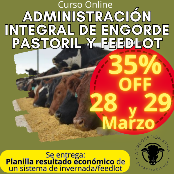 Producto - Curso Online: Administración Integral de Engorde Pastoril y Feedlot