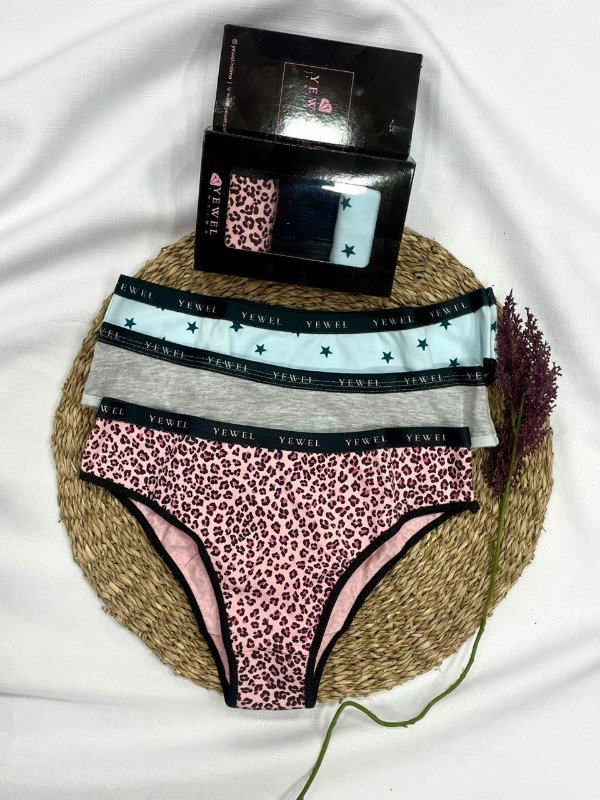 Producto - Art 18 -YEWEL- Pack X3 Vedetina de Algodón con Elástico T: UNICO