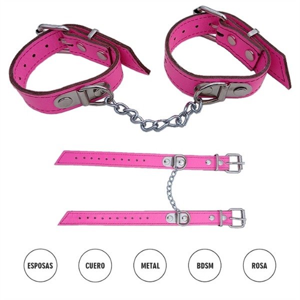 Producto - Esposas Premium Con Finas Cadenas En Rosa