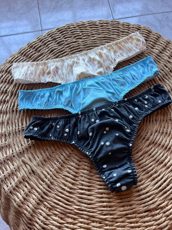 Producto - Pack x 3 colaless de algodón con frunce lunares