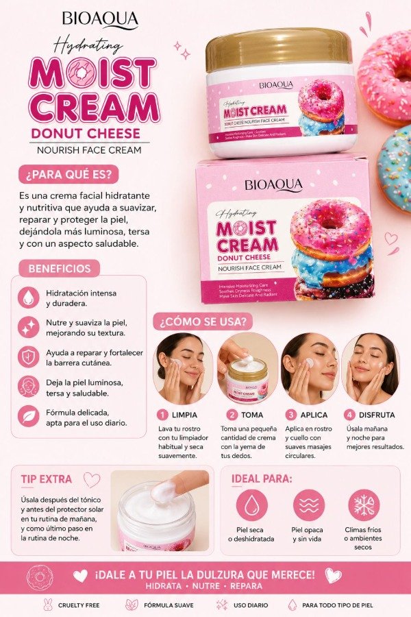 Producto - Crema Facial Donut Bioaqua - 1