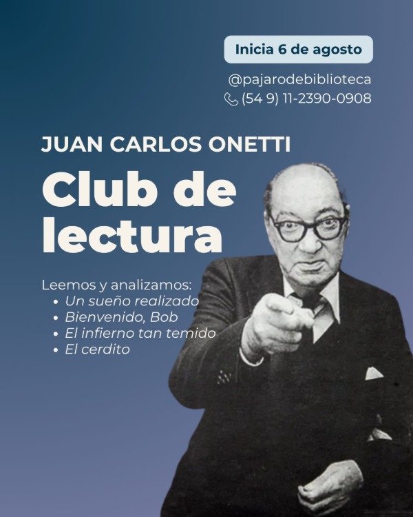 Producto - CLUB DE LECTURA - Inscripción al mes de agosto (leemos a Juan Carlos Onetti)