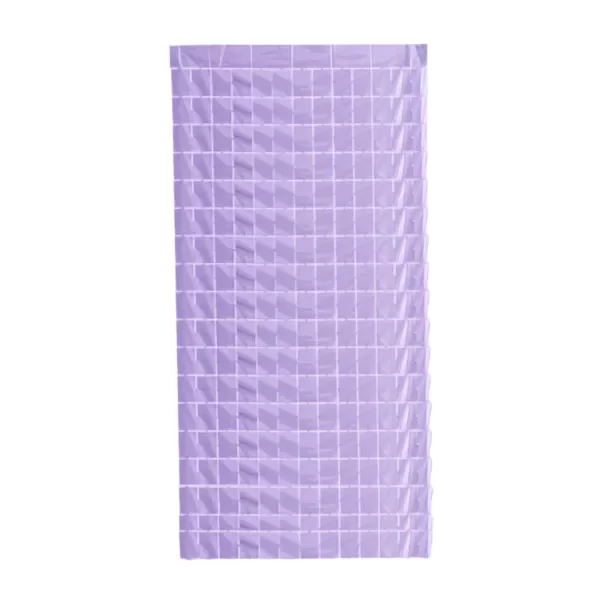 Producto - Cortina metalizada de cuadrados grandes color lila