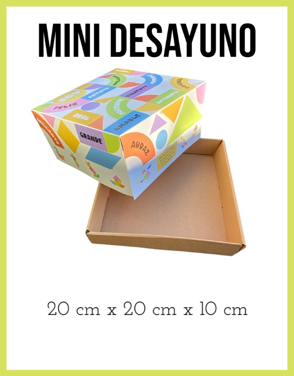 Producto - mini caja para desayuno infantil 20x20x10