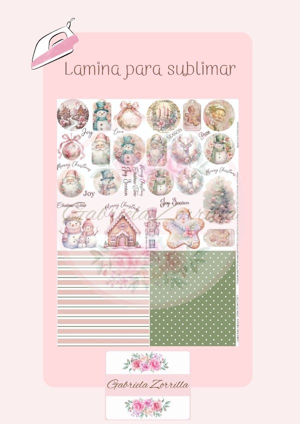 Producto - Lamina para sublimar XL 1 Navidad