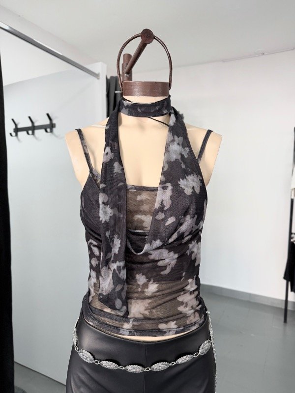 Producto - Top tull c/ lazo