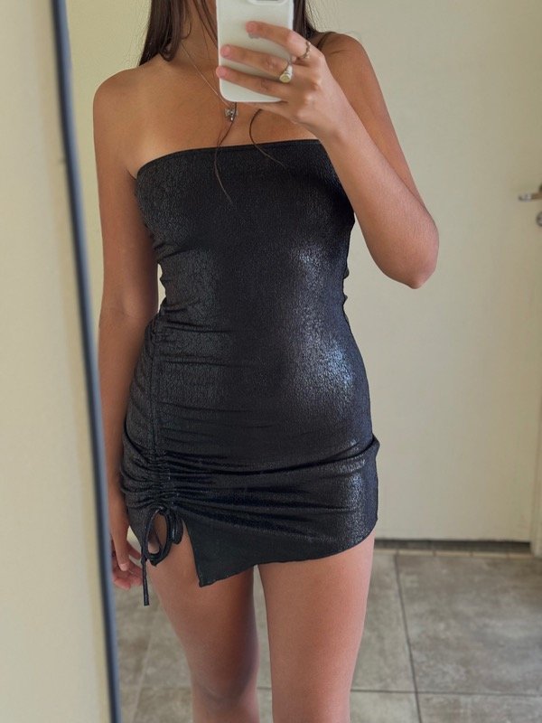 Producto - Vestido foil strapless