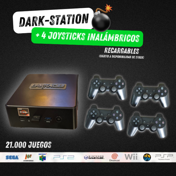 Producto - DARK STATION + 4 JOYSTICKS INALAMBRICOS