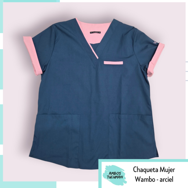 Producto - Chaqueta Indi Arciel (Petroleo detalle Rosa)