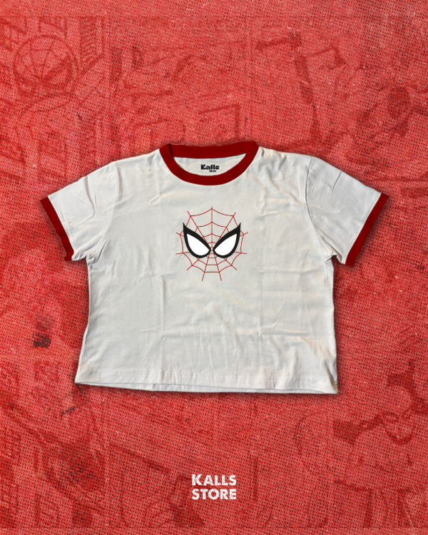 Producto - Baby tee roja "Spiderman" face