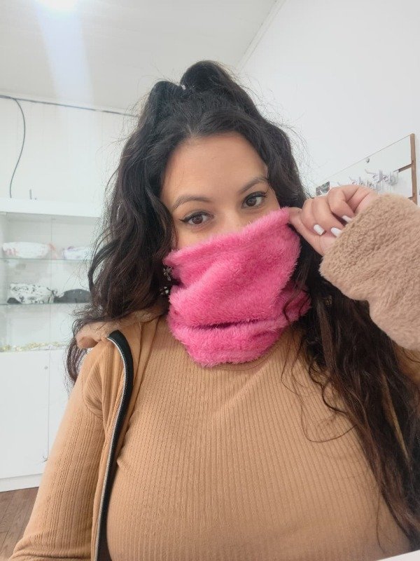 Producto - Cuellito peluche rosa