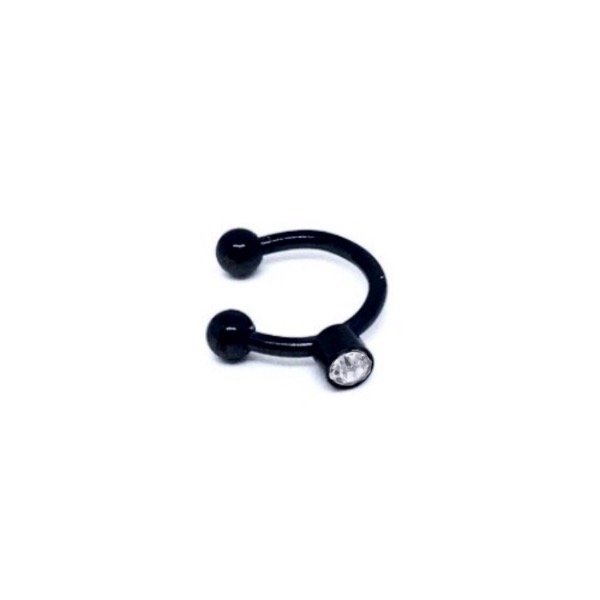 Producto - Circular Barbell Negro Strass