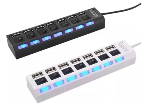 Producto - Hub 7 Puertos Usb Con Tecla Extensor de Usb