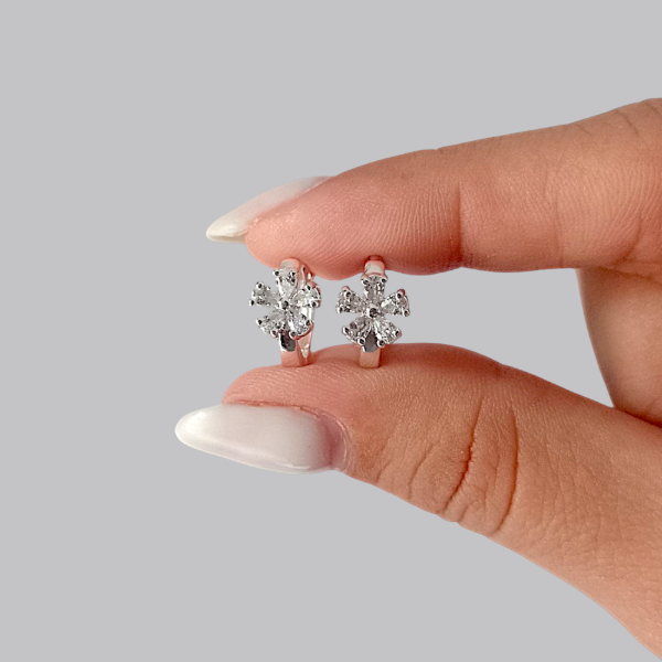 Producto - Aros argollas flor 1,3cm BB 40203
