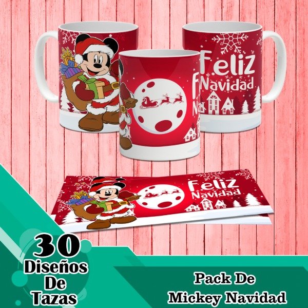 Producto - Diseños Digitales / Plantillas Para Tazas De Mickey Navidad