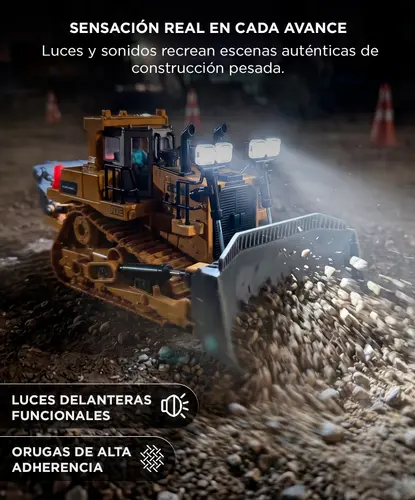 Producto - Bulldozer Excavadora Sobre Oruga Con Pala Móvil A Control Remoto Luces Y Sonido - 3