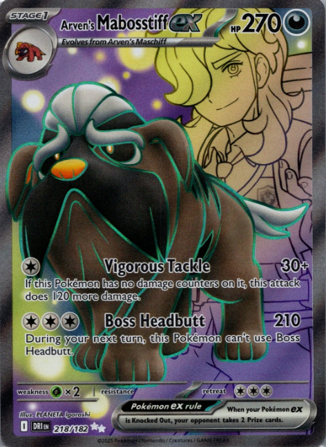 Producto - Arven's Mabosstiff ex - 218/182 - Destined Rivals - Holo