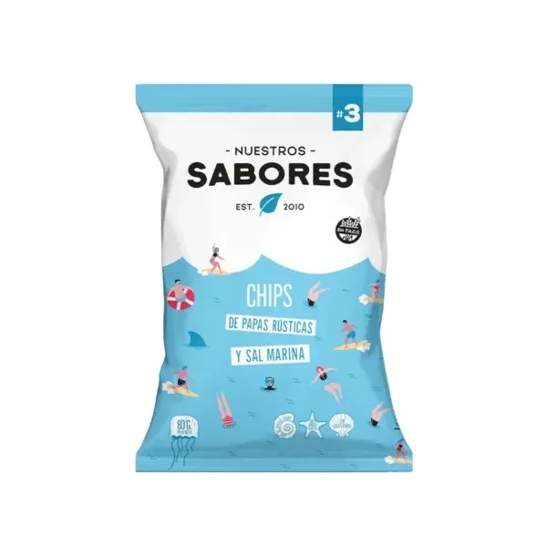 Producto - PAPAS RUSTICA CHIPSNUESTROS SABORES 80G