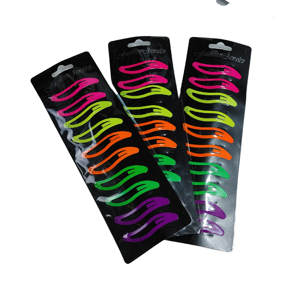 Producto - Hebillas De Pelo Tic Tac Onduladas Coloridas Mujer Pack X 10 - 2