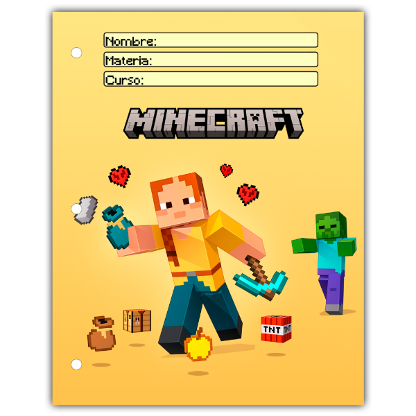Producto - Carátula Separadores N3 Minecraft Diseño 8