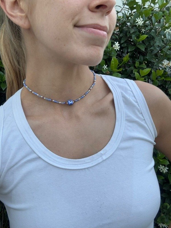 Producto - Collar Ojo Turco Violeta 2