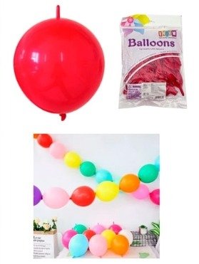 Producto - GLOBO DE LATEX CADENA 10" x 10unidades ROJO OSCURO