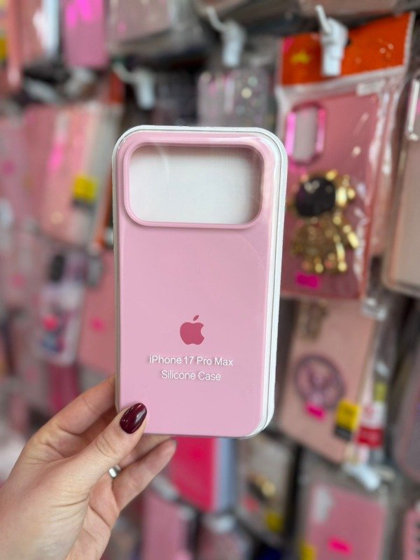 Producto - Silicone case Iphone 17 pro max rosa chicle