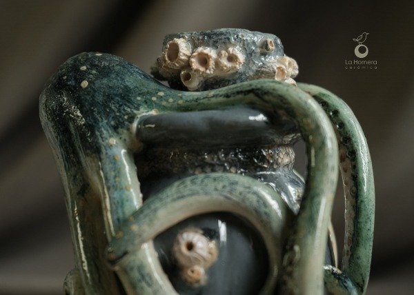 Producto - Candelabro De Cerámica Pulpo Escultura Artesanal Decoración - 4