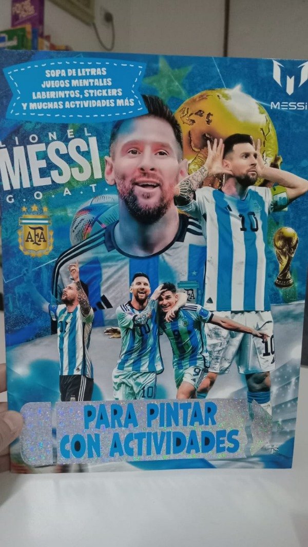 Producto - Libro Actividades y Para Pintar c Stickers Messi 7379