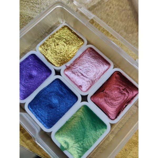 Producto - Mini paleta acuarelas metalizadas. - 2