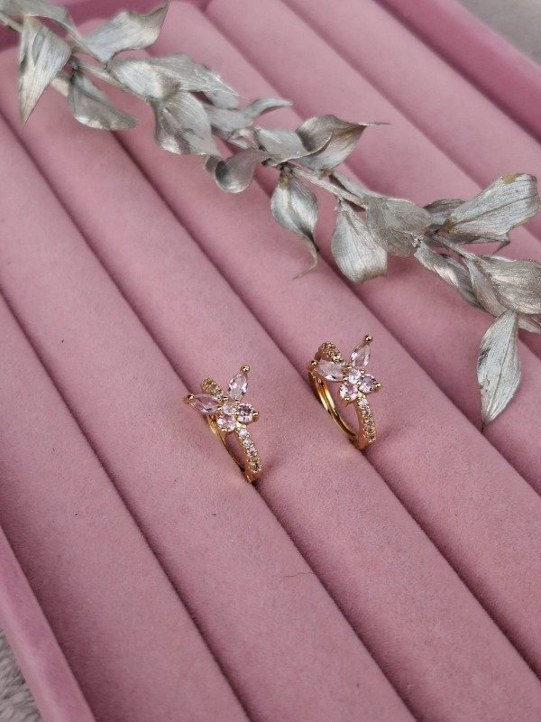 Producto - Aros mariposa rosa
