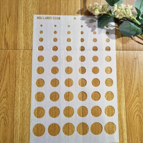 Producto - ST 5350 de 20x30 cm - Stencil Circulos y puntos
