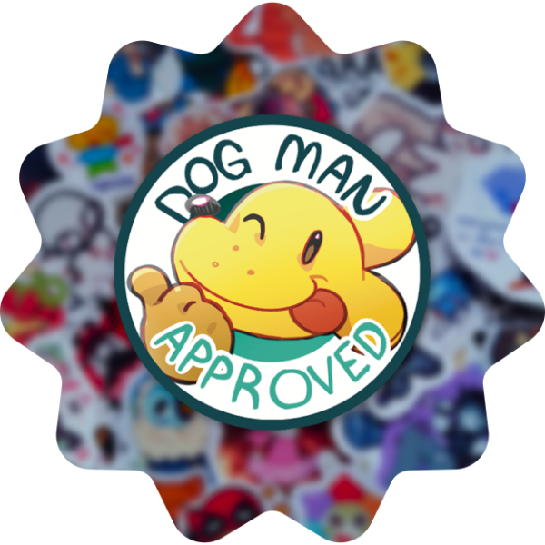 Producto - Sticker Dog Man - Approved
