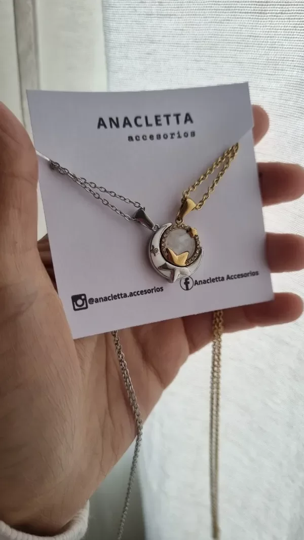 Producto - Gargantilla duo luna AQ y AD