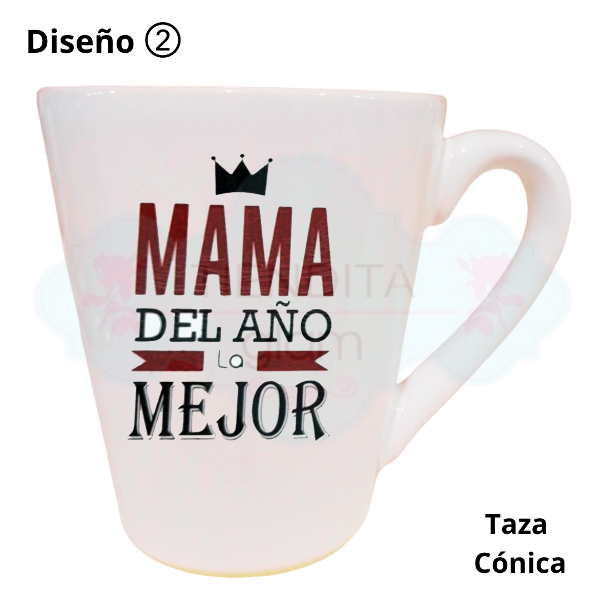 Producto - TAZAS DECO BLANCAS DISEÑO FRASES MAMÁ - 5