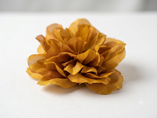 Producto - FLOR COLOR MOSTAZA TELA