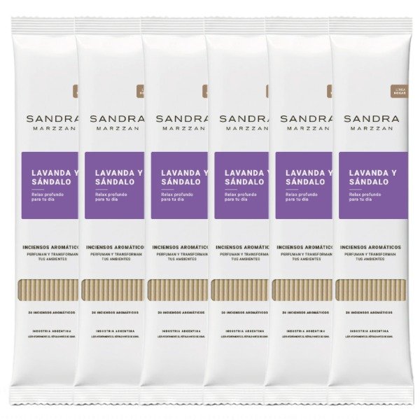 Producto - Incienso Aromático Lavanda y Sándalo 20u