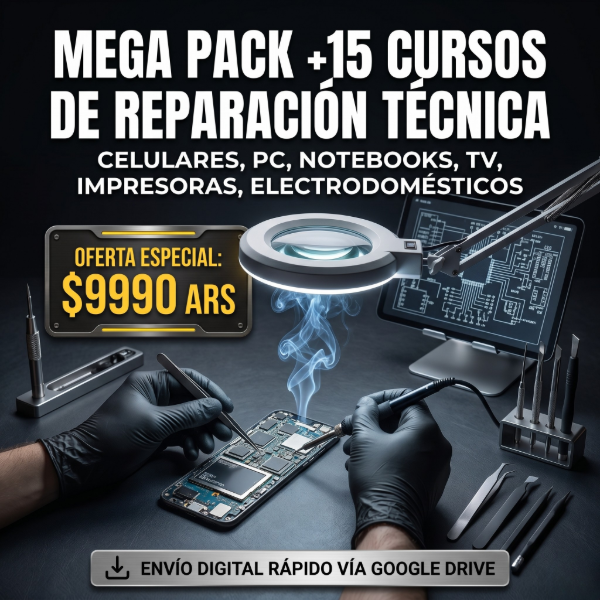Producto - N4: MEGA PACK +15 CURSOS DE REPARACIÓN (+60gb de VIDEOS, PDF y MAS)!