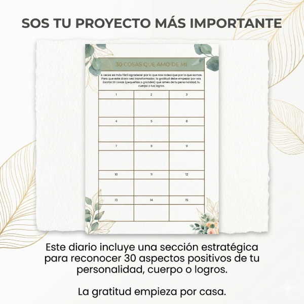 Producto - Diario de Gratitud (PDF Imprimible): Tu Sistema de Enfoque y Calma en 30 Días - 3