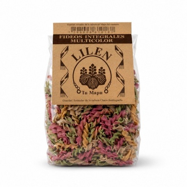 Producto - Fideos Integrales Multicolor Tirabuzon -Lilen-