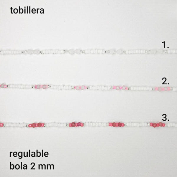 Producto - TOB #FP - Tobillera mostacilla y aghata con bola de plata (DOLAR)