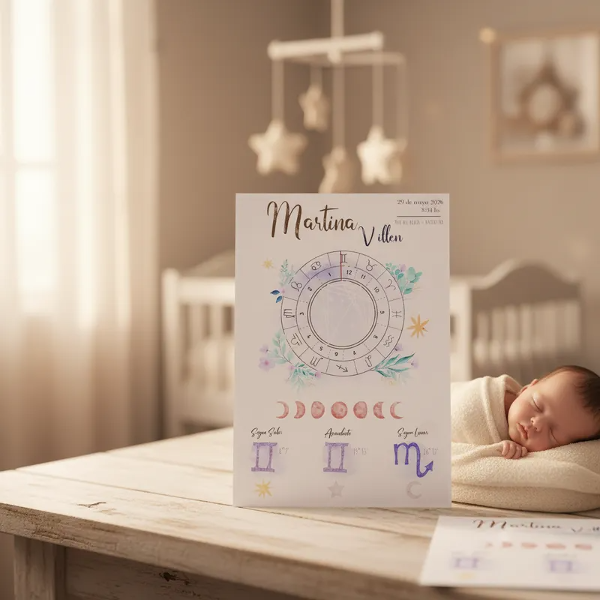 Producto - Carta Natal Astral para el bebé (Formato DIGITAL)